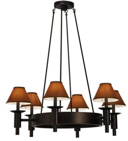 36"W Calais 6 Lt Chandelier