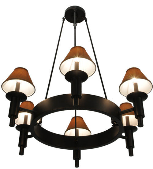 36"W Calais 6 Lt Chandelier