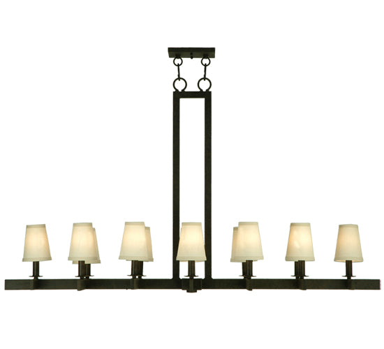 54" Long Dante 12 Light Oblong Chandelier