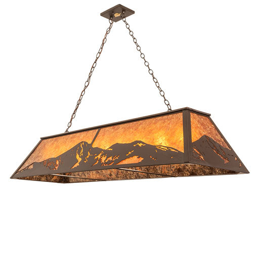 61" Long Mountain Range Oblong Pendant