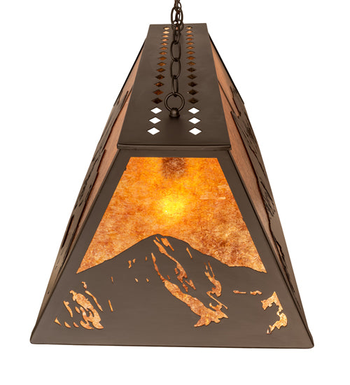 61" Long Mountain Range Oblong Pendant