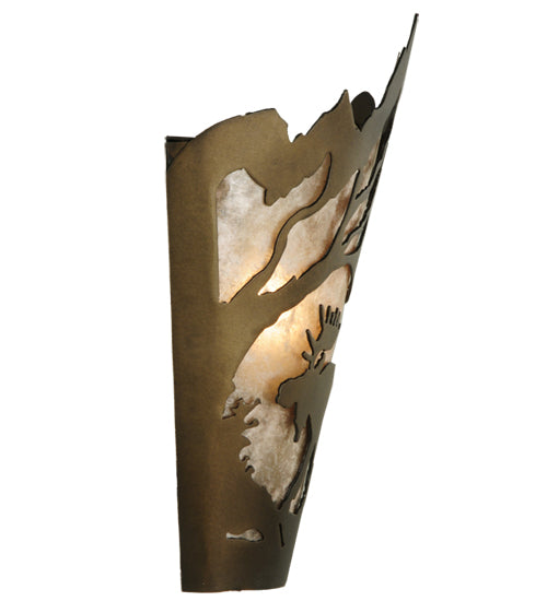 8"W Moose At Dawn Left Wall Sconce