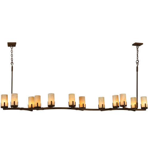 96" Long Cero 12 Light Oblong Chandelier