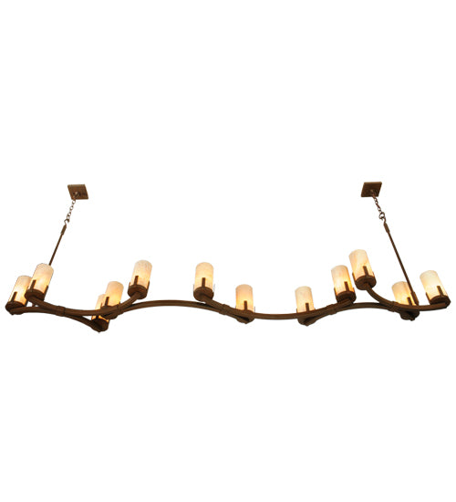 96" Long Cero 12 Light Oblong Chandelier