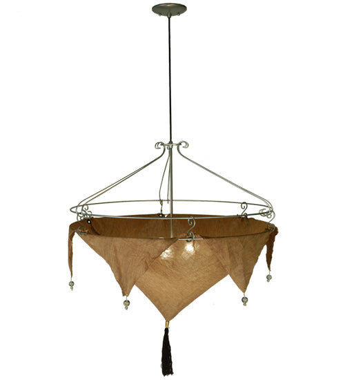 32"W Strathallan Double Tree Fabric Inverted Pendant