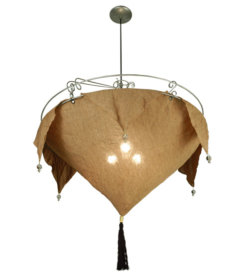 32"W Strathallan Double Tree Fabric Inverted Pendant