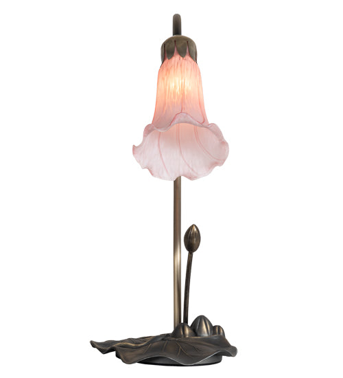 16" High Pink Tiffany Pond Lily Accent Lamp