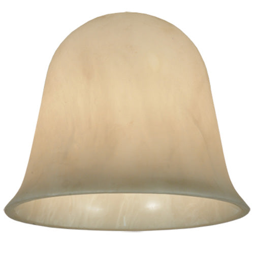 6.25"W X 5"H X .25"Tk Ida Bell White Swirl Acrylic Shade