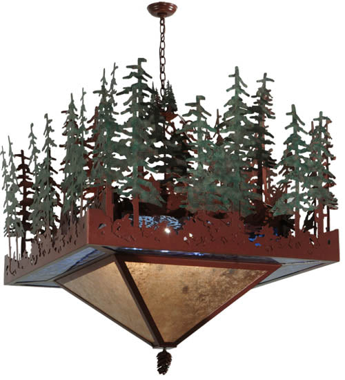 40"Sq Pine Lake Inverted Pendant