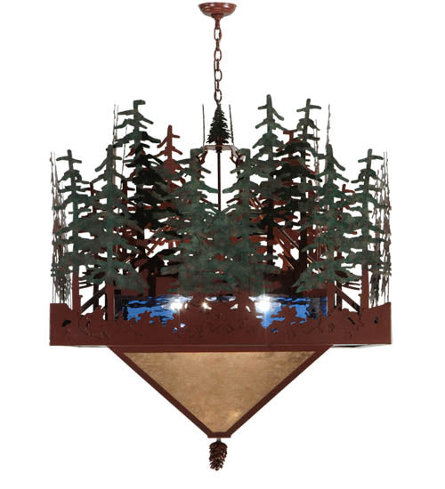 40"Sq Pine Lake Inverted Pendant