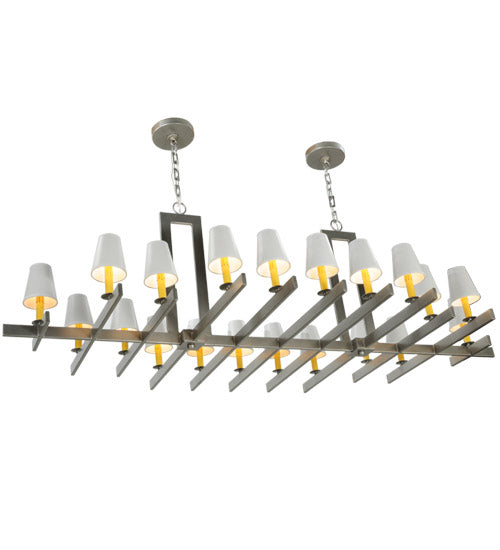 72" Long Dante 20 Light Oblong Chandelier