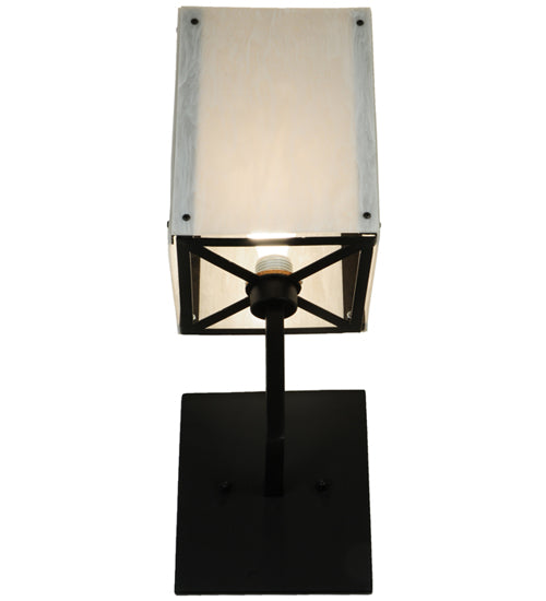 8"W Kesara White Alabaster Wall Sconce