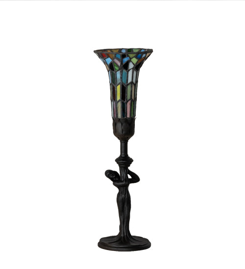 15" High Nouveau Lady Lily Accent Lamp