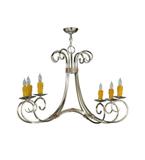 34.5" Wide Elon 6 Light Chandelier