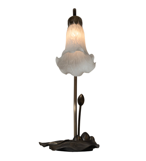 16" High White Tiffany Pond Lily Accent Lamp