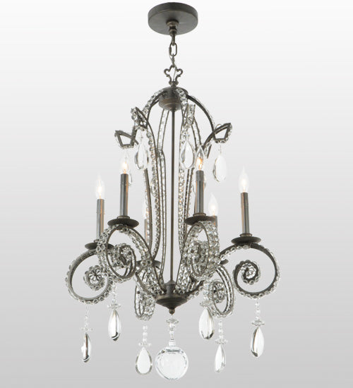 24"W Lucerne 6 Lt Chandelier