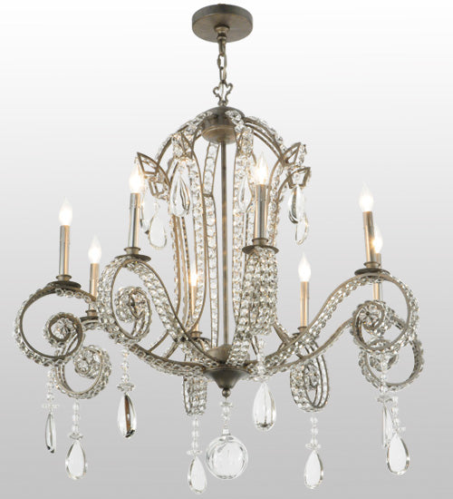 40"W Lucerne 8 Lt Chandelier