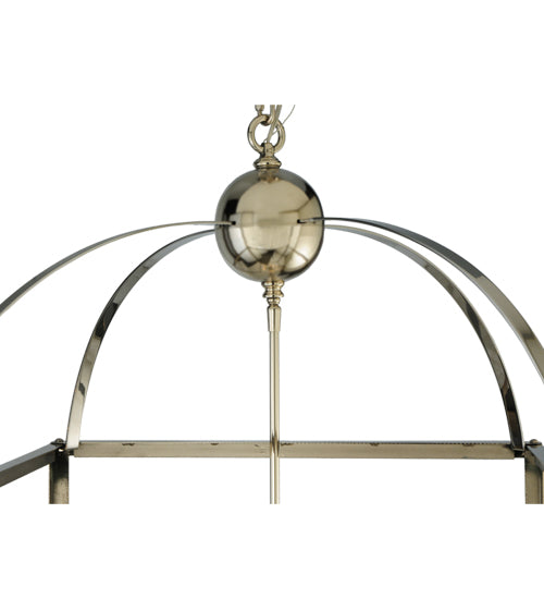 24" Square Pavilion Polished Nickel Pendant