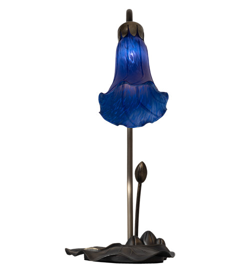 16" High Blue Tiffany Pond Lily Accent Lamp