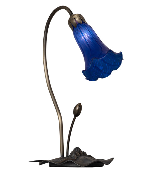 16" High Blue Tiffany Pond Lily Accent Lamp