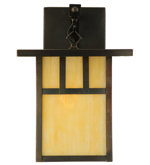 9"W Hyde Park Double Bar Mission Straight Arm Wall Sconce