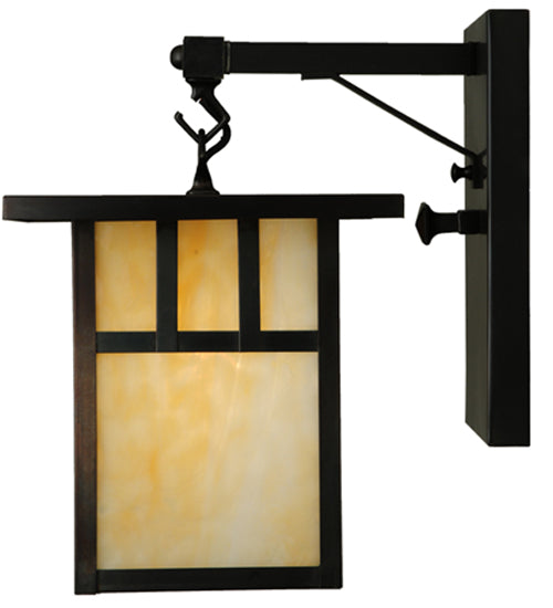 9"W Hyde Park Double Bar Mission Straight Arm Wall Sconce