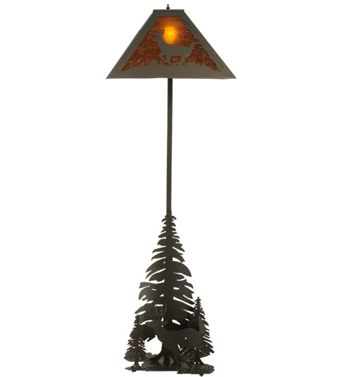 72"H Lone Deer 2 Lt Floor Lamp