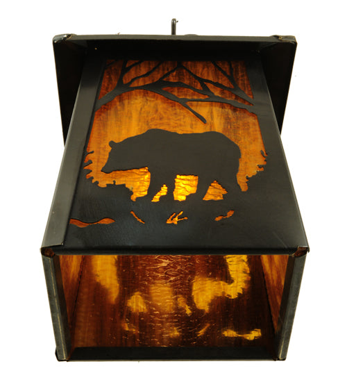 7.25"W Stillwater Grizzly Bear Wall Sconce