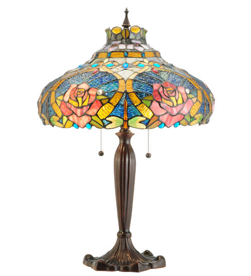 26"H Dragonfly Rose Table Lamp