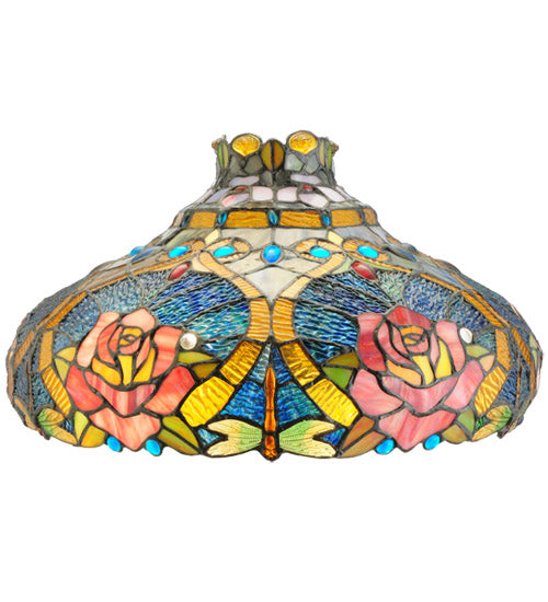 26"H Dragonfly Rose Table Lamp