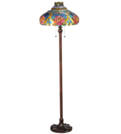 60"H Dragonfly Rose Floor Lamp