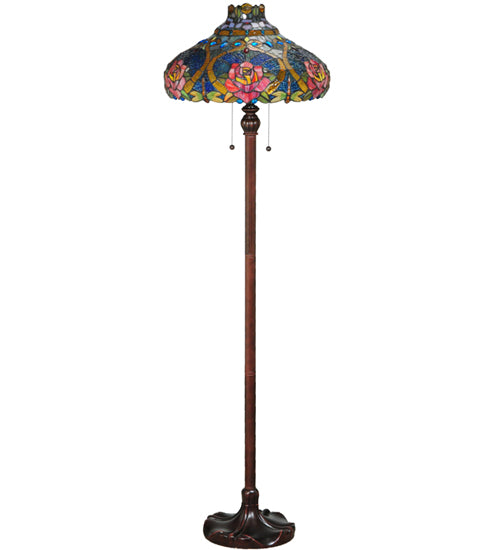 60"H Dragonfly Rose Floor Lamp