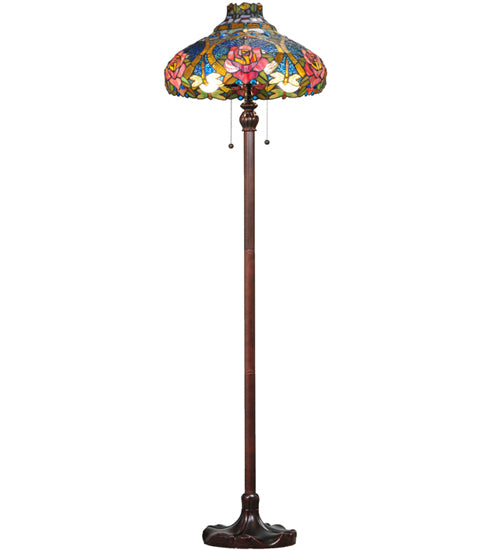 60"H Dragonfly Rose Floor Lamp