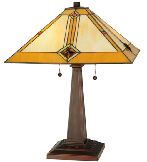 22"H Diamond Mission Table Lamp