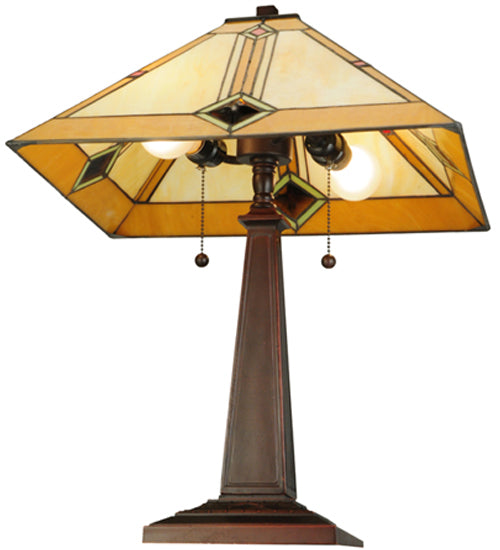 22"H Diamond Mission Table Lamp