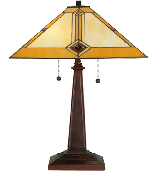 22"H Diamond Mission Table Lamp