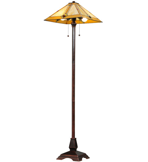 62"H Diamond Mission Floor Lamp