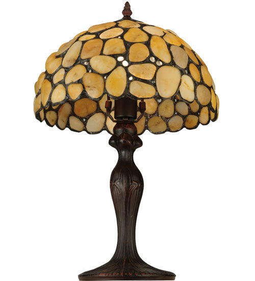 19.5"H Agata Yellow Table Lamp