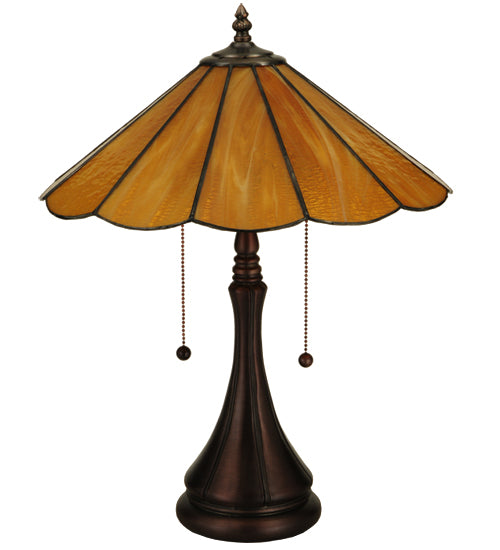 20.25"H Panel Honey Amber Table Lamp