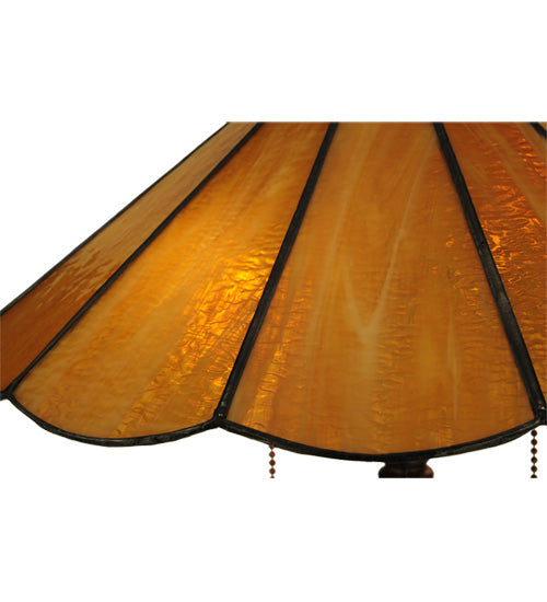 20.25"H Panel Honey Amber Table Lamp