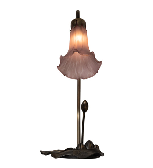 16" High Lavender Tiffany Pond Lily Accent Lamp