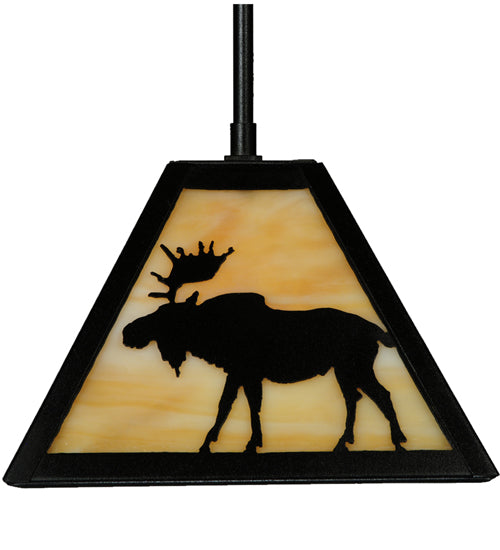 8.25"Sq Lone Moose Mini Pendant