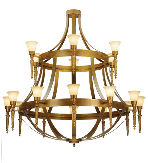 72"W Lubovich 18 Lt Two Tier Chandelier