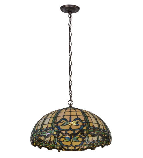 20"W Dragonfly Trellis Pendant