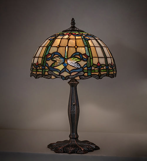 19" High Dragonfly Trellis Accent Lamp