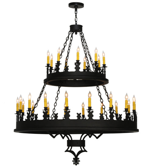 48" Wide Asen 27 Light Two Tier Chandelier