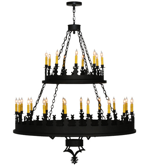 48" Wide Asen 27 Light Two Tier Chandelier