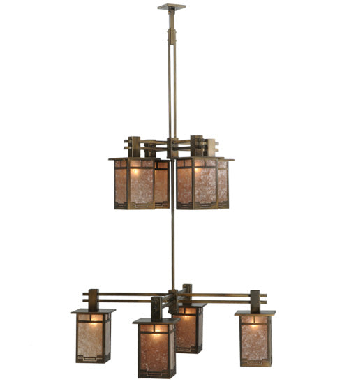 48"Square Roylance 8 Light Two Tier Chandelier