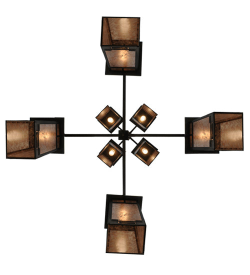 48"Square Roylance 8 Light Two Tier Chandelier