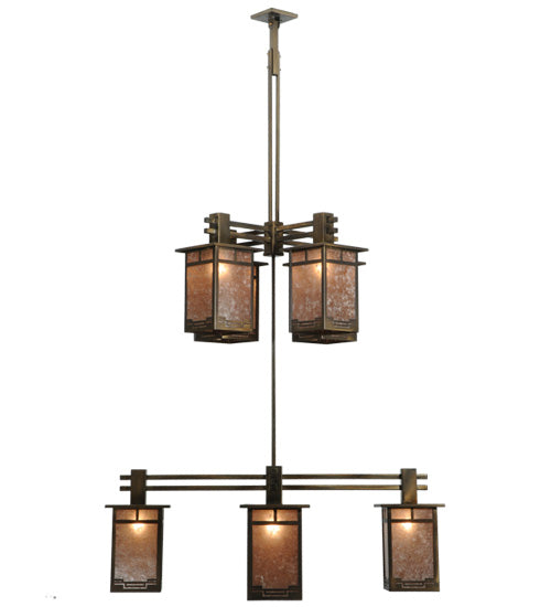 48"Square Roylance 8 Light Two Tier Chandelier